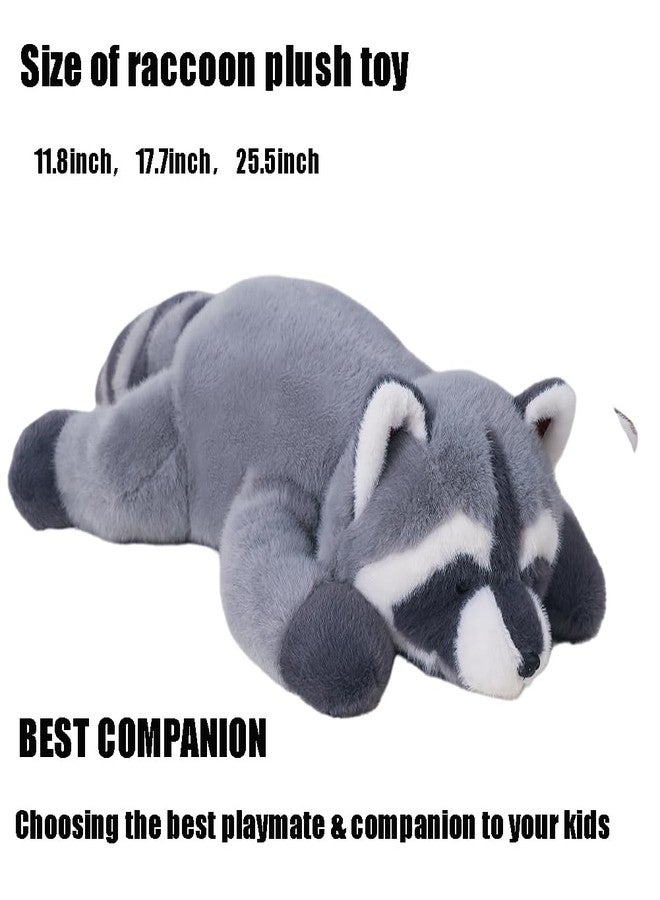 Labauxite Raccoon Plush, Raccoon Stuffed Animals, Cute Plush Toys Realistic Raccoons Body Pillow Hug Sleeping Fluffy Animal Toys for Kids, Bed Decor Plushie Doll Birthday Gift (11.8in) - Image 5